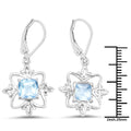 5.30 Carat Genuine Swiss Blue Topaz .925 Sterling Silver Earrings by Bids.com