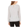 Nine West Long Sleeve Clip Dot Blouse, Size Medium by Vanessa Jane