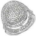 1.13 Carat Genuine White Diamond .925 Sterling Silver Ring by Bids.com