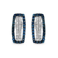 0.51 Carat Genuine Blue Diamond & White Diamond .925 Sterling Silver Earrings by Bids.com