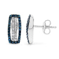 0.51 Carat Genuine Blue Diamond & White Diamond .925 Sterling Silver Earrings by Bids.com