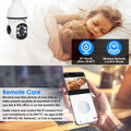 E27 WiFi Bulb Camera 1080P FHD WiFi IP Pan Tilt Security Surveillance Camera with Two-Way Audio Full Color Night Vision by DailySale