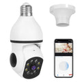 E27 WiFi Bulb Camera 1080P FHD WiFi IP Pan Tilt Security Surveillance Camera with Two-Way Audio Full Color Night Vision by DailySale