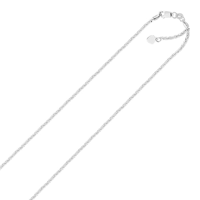 Sterling Silver 1.5mm Adjustable Sparkle Chain by Bids.com
