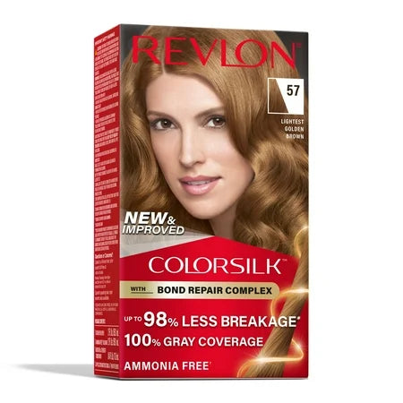Revlon Colorsilk Beautiful Color Permanent Hair Color 57 Lightest Golden Brown by Pasteur Pharmacy