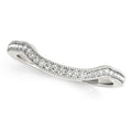 14k White Gold Curvy Style Pave Set Diamond Wedding Band (1/6 cttw) by Bids.com