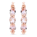 Genuine Pink Morganite and Diamond Earrings by Fine Color Jewels