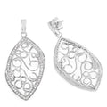 0.73 Carat Genuine White Diamond .925 Sterling Silver Earrings by Bids.com