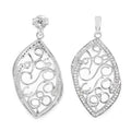 0.73 Carat Genuine White Diamond .925 Sterling Silver Earrings by Bids.com
