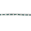 14K White Gold Round-Cut white and Blue Diamond Fashion Bracelet (3.70 cttw, H-I Color, SI1-SI2 Clarity) by Bids.com