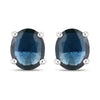 0.60 Ct Oval Blue Sapphire Prong 10K Gold Stud Earrings