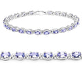 6.00 Carat Genuine Tanzanite .925 Sterling Silver Bracelet by Bids.com