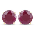 7.40 Carat Genuine Ruby 14K Yellow Gold Earrings by Bids.com