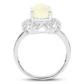 1.73 Carat Genuine Ethiopian Opal & White Topaz .925 Sterling Silver Ring by Bids.com