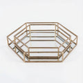 Kate and Laurel Felicia Modern Glam 2-Piece Nesting Metal Trays by Vanessa Jane