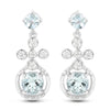 Aquamarine Dangle Earrings Sterling Silver