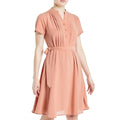 Nanette Lepore Belted Pintuck Three Button Front Dress, Size S by Vanessa Jane