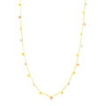 14K Tri Color Necklace with Dangling Circles by Bids.com