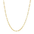 14K Yellow Gold Wide Paperclip Chain (3.3mm) by Bids.com
