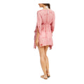 Raviya Drawstring-Tie Kimono Deep V Neck Crochet Swimsuit Cover Up, Size Small by Vanessa Jane