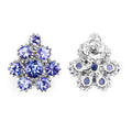 4.26 Carat Genuine Tanzanite .925 Sterling Silver Earrings by Bids.com