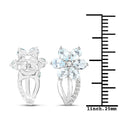 1.54 Carat Genuine Aquamarine and White Topaz .925 Sterling Silver Earrings by Bids.com