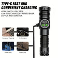 Rechargeable LED Flashlight with 5 Modes & Magnetic Base – Gift Box by DailySale