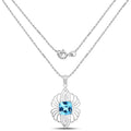 8.18 Carat Genuine Swiss Blue Topaz .925 Sterling Silver Pendant by Bids.com