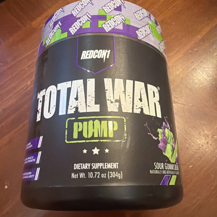 REDCON1 Total War Pump No Caffeine Sour Gummy Pre-Workout Powder 10.72oz. 5/27 by Price Is Right Miami