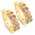 0.76 Carat Genuine Multi Stones .925 Sterling Silver Earrings by Avera Group