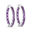 4.80 ct. Genuine Amethyst .925 Sterling Silver Earrings by Avera Group