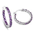 4.80 ct. Genuine Amethyst .925 Sterling Silver Earrings by Avera Group