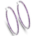 3.00 Carat Genuine Amethyst .925 Sterling Silver Earrings by Bids.com