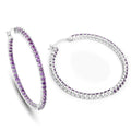 3.00 Carat Genuine Amethyst .925 Sterling Silver Earrings by Bids.com