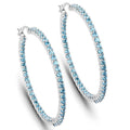 3.60 Carat Genuine Swiss Blue Topaz .925 Sterling Silver Earrings by Bids.com