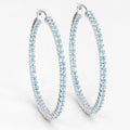 3.60 Carat Genuine Swiss Blue Topaz .925 Sterling Silver Earrings by Bids.com