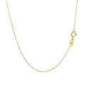 14k Yellow Gold Diamond Cut Cable Link Chain 0.8mm by Bids.com