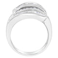 14KT White Gold Diamond Bypass Band Ring (1 cttw, H-I Color, SI1-SI2 Clarity) by Bids.com