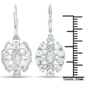 2.93 Carat Genuine Aquamarine and White Topaz .925 Sterling Silver Earrings by Avera Group