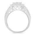 10K White Gold Diamond Cluster Ring (1 Cttw, H-I Color, I1-I2 Clarity) - Size 6-3/4 by Bids.com