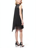 Dkny Mixed-Media Pleated Dress, Size XXS by Vanessa Jane