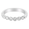14K White Gold 1/2 cttw Diamond 5-Stone Band Ring (H-I Clarity, SI2-I1 Color) - Size 7 by Bids.com