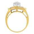 10K Yellow Gold Diamond Cluster Ring (3/4 Cttw, J-K Color, I2-I3 Clarity) - Size 6 by Bids.com
