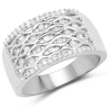 0.41 Carat Genuine White Diamond .925 Sterling Silver Ring by Bids.com