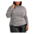 Rebellious One Trendy Plus Size Hacci Turtleneck Sweater by Vanessa Jane