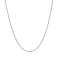 14k White Gold Round Cable Link Chain 1.9mm by Bids.com