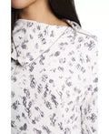 Vince Camuto Womens Foldover Neck Snake Silhouettes Top, Size XS by Vanessa Jane
