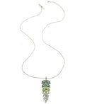 Inc Silver-Tone Ombre Crystal Leaf Long Pendant Necklace by Vanessa Jane