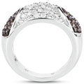 0.94 Carat Genuine Champagne Diamond and White Diamond .925 Sterling Silver Ring by Bids.com