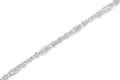 10K White Gold Geometric Pattern Diamond Tennis Bracelet (3 cttw, H-I Color, SI2-I1 Clarity) by Bids.com